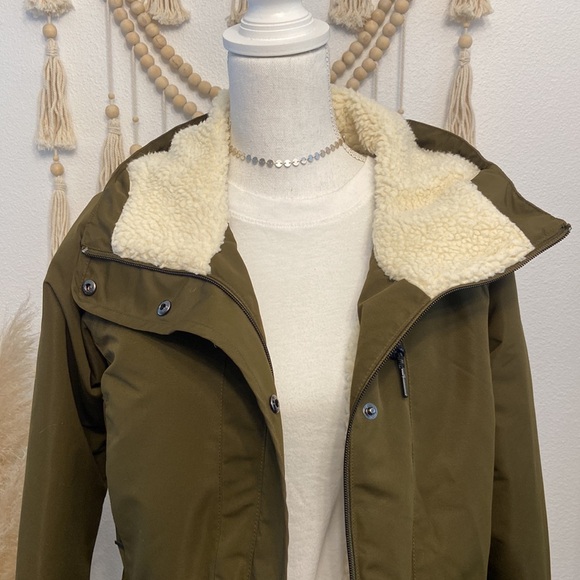 Columbia South Canyon coat faux Sherpa lining womens olive green jacket large - Picture 4 of 16